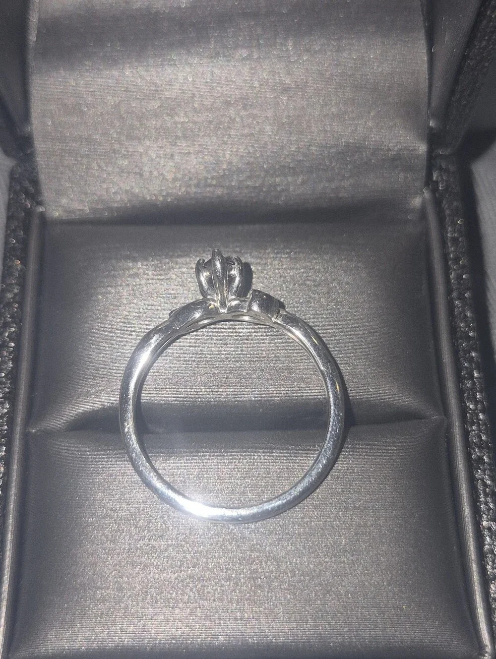 Sterling Silver Marquise Engagement Ring with matching earrings